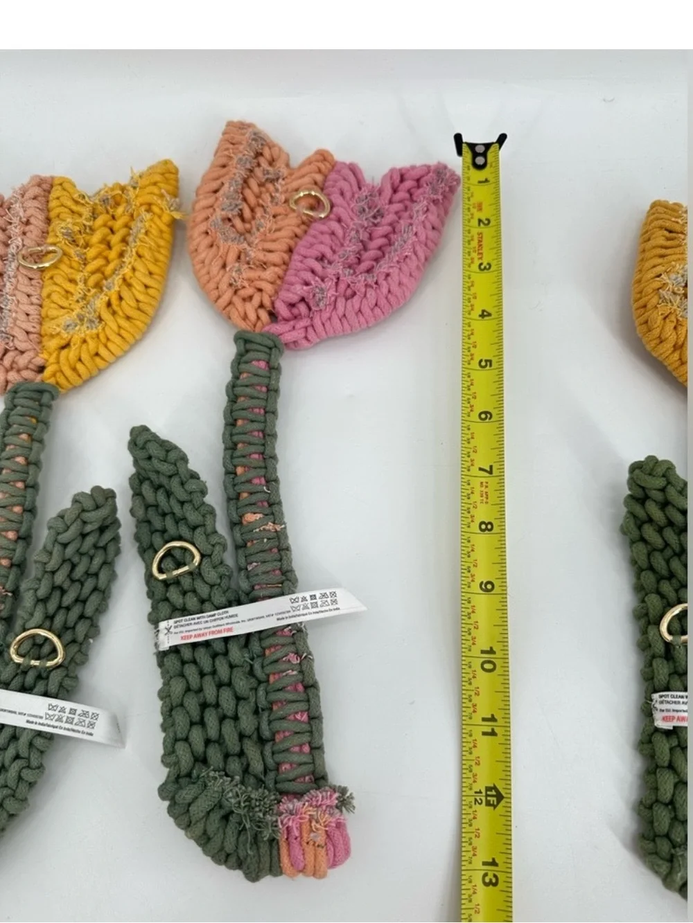 Set/3 Macrame Tulip Wall Hanging